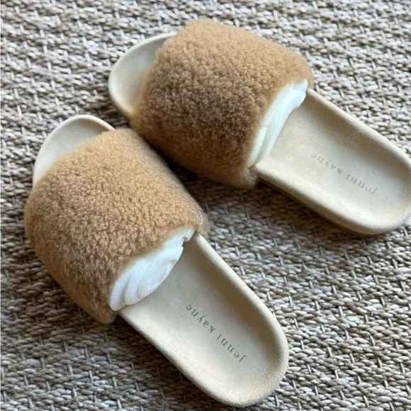 Jenni Kayne Shearling Slides Sandals 8 - Picture 4 of 8